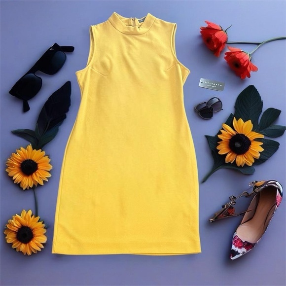 Vibrant Sharagano Sleeveless Dress Size 8 - Chic Must-Have for Any Wardrobe! - Picture 2 of 11